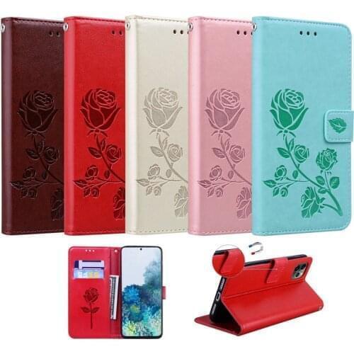 Rose Flower Case For Huawei Honor 30 30S 30i 20 20S 20i 10i 10 9A 9C 9S 9X 8S 8A 8C 8X 7S 7A Pro Plus Lite Flip PU Leather Bag