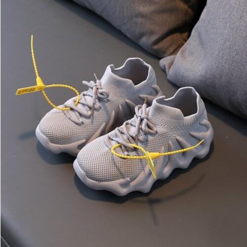 Kids Sneaker for Girls 2021 Autumn New Korean Kids Boys and Girls Mesh Breathable Soft Sole Mesh Running Shoes