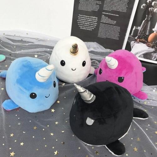 5Color Reversible Fish Plush Toy Pillow Colorful Soft Simulation Poulpe Doll Cute Stuffed Plush Flip Toy Baby Gift Dropship