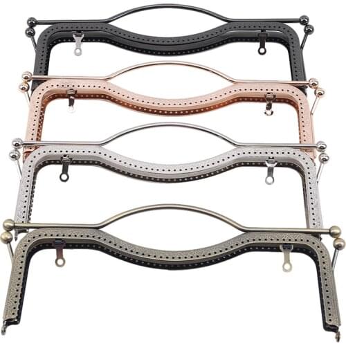 LKEEP 1pc Coin Purse Bag Kiss Clasp Lock Metal Arch Frame Hand DIY Craft 27cm Bag Parts Accessories