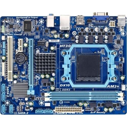 For GIGABYTE GA-78LMT-S2 Desktop Used Motherboard 760G Socket AM3 / AM3+ DDR3 16G Phenom II/Athlon II Micro ATX UEFI BIOS