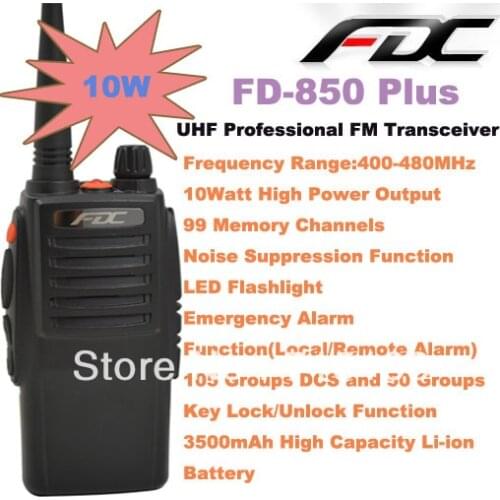 2013 February New Arrival FD-850 Plus 10Watt UHF 400-470MHz Professional FM Transceiver