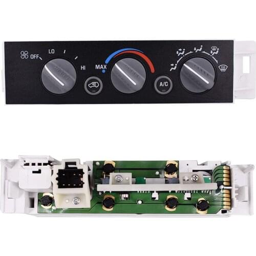 Heater A/C Control Switch Panel Module Without Rear Window Defogger for 1996-2002 Chevy GMC Pickup Truck Replaces
