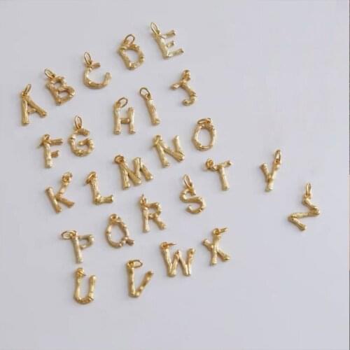 Letter Charm Pendants 26 English Alphabets for Women DIY Necklace Bracelet Jewelry Making A-Z Wholesale Dropshipping New Arrival