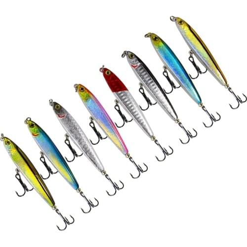 Sinking pencil fishing lure 2020 wobblers for jigging fishing 14/18g 80/100mm artificial hard bait Crankbait Bass metal bait