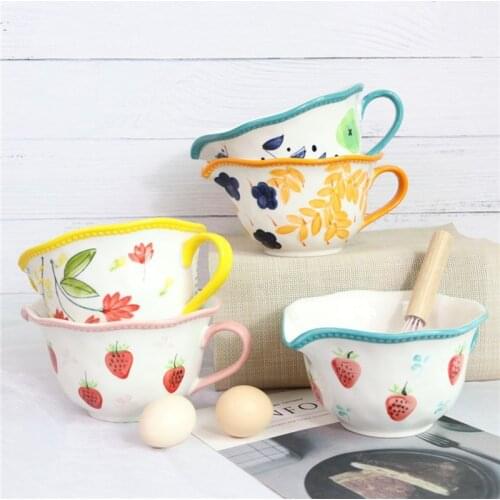 Tableware ceramic bowl for soup Utensils for kitchen mixing salad bowls and plates kitchen fruit bowls Housewares kitchen Cups
