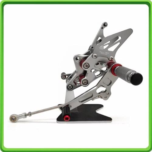 Adjustable Rear Sets Rearset Foot Rest Pegs for Suzuki Hayabusa GSX1300R 2008 2009 2010 2011 2012 2013 2014 2015 2016 2017 Gray