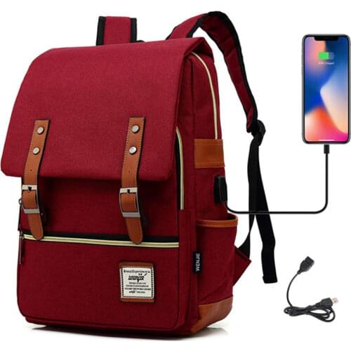 New Fashion USB Laptop packs Boys Girls Kids Bookbag Teenagers Female Women Bagpack Men Backpack Travel Bag
