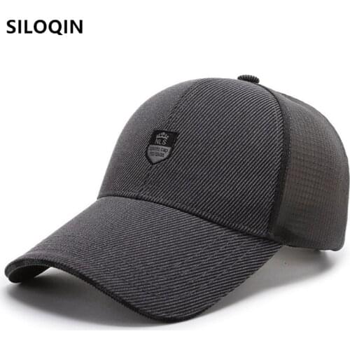 SILOQIN Summer Mens Cap Mesh Hat Casual Breathable Baseball Cap Snapback Cap Adjustable Size Ventilated Sports Caps Travel Hats