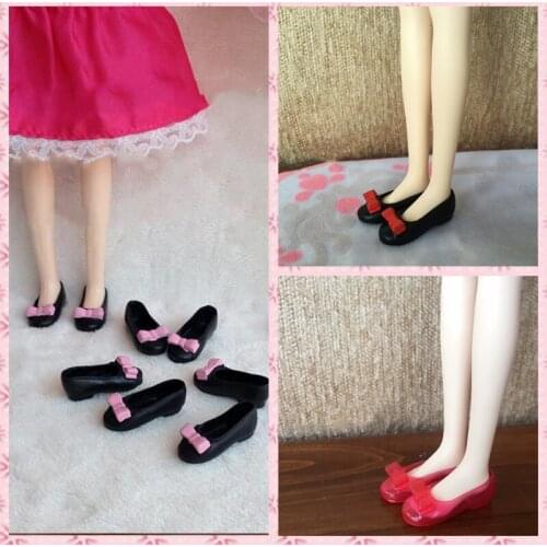 3pairs/lot Bowknot Shoes For Blythe Dolls Blyth Fashion Shoes For Licca Doll Mini Shoes For Momoko 1/6 BJD Doll Accessories