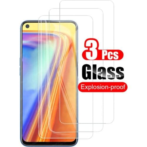 3Pcs For Realme 7 5G 7i Tempered Glass Screen Protector Protective Film For Realme 7i Global Realme7 6.5 inches Glass 9H Clear