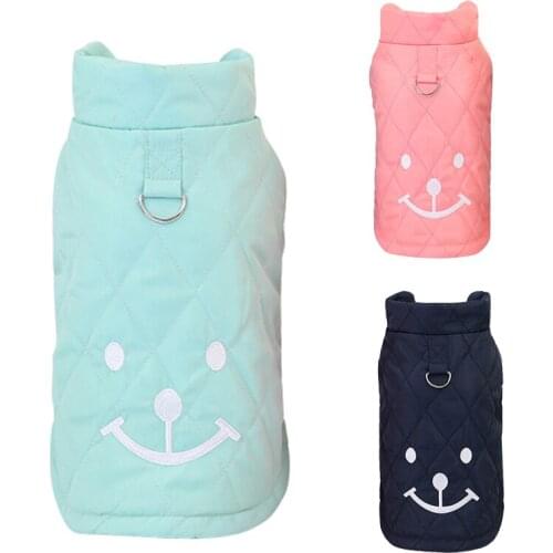 Winter Pet Dog Clothes Thicken Pet Warm Sleeveless Thickening Jacket Solid-colored Cotton Vest For Small Medium Dogs