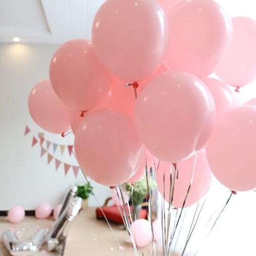 10inch 2.2g thicken baby pink matt balloon latex round balloon helium balloon party decoration wedding birthday supplies