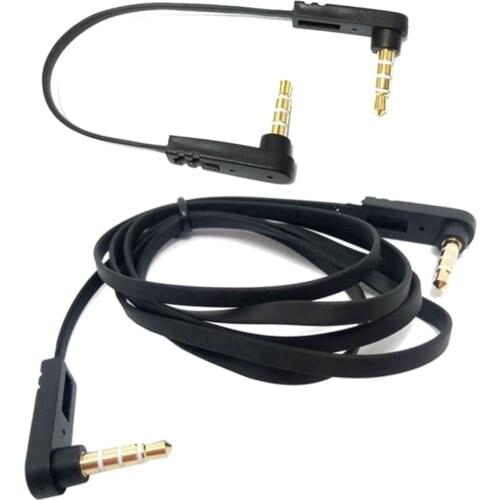 100cm 1/8" 3.5mm 90 Degree right angled mini plug stereo audio Headphone Extension cable