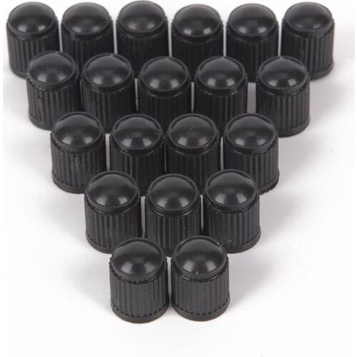 20 Pcs Plastic Dust Valve Caps Bike Car Wheel Tyre Air Valve Stem Caps Motorcycle Tyre Air Valve Caps Car Accessories Black