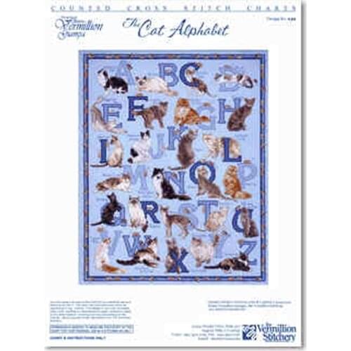 2021 Drop Shipping Embroidery Cats Cross Stitch Patterns Alphabet with 100% Cotton Flosses & Free Shipping for Wall Decor