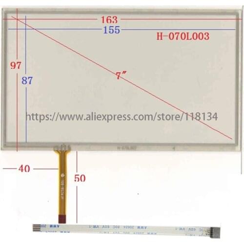 7inch 4wire Compatible touch screen For Pioneer AVH-P5050 DVD 163*97mm +extension cord