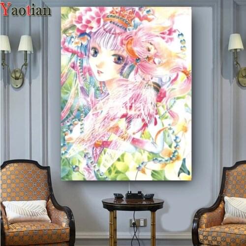 Diy 5d diamond Painting cartoon princess elf fairy Wall Art Diamond embroidery Decorative Painting Living Room Home Decoration