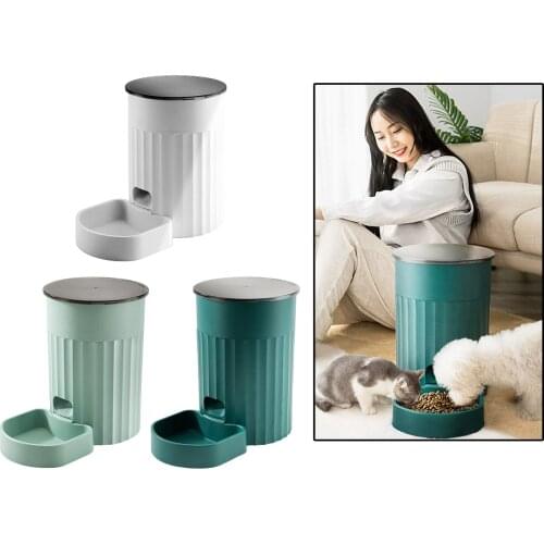 Button Version 4.5L Automatic Pet Feeder USB Battery Timing Smart Cat Dog Dry Food Dispenser Bowls
