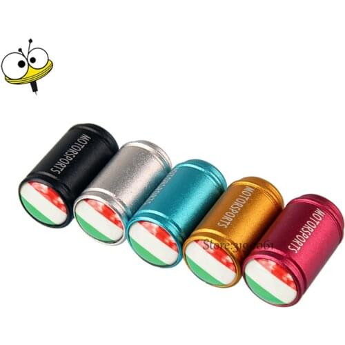 Car Styling Auto Wheel Tire Valve Stem Caps Rim Sticker for Italy Flag Fiat 500 Ford Fiesta VW Mini Cooper Renault Alfa Romeo