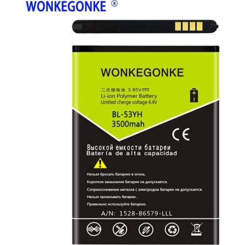 WONKEGONKE Battery BL-53YH For LG G3 D850 D855 D858 D830 D851 VS985 F400L Replacement Batteries