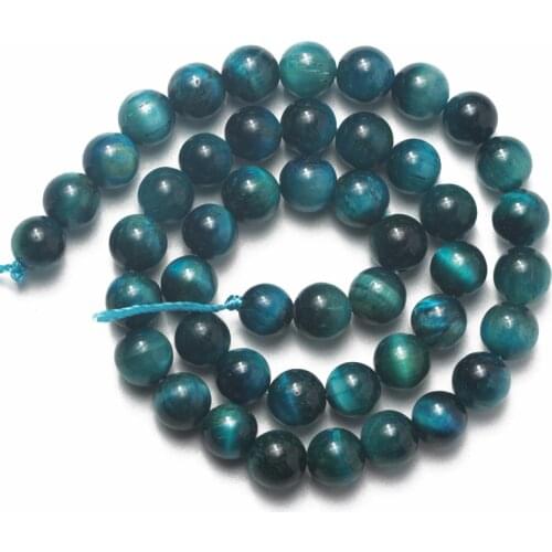 Wholesale 4 6 8 10 12 14mm Sapphires Blue Tiger Eye Natural Stone Beads Round Loose Beads DIY Bracelet Necklace Earrings
