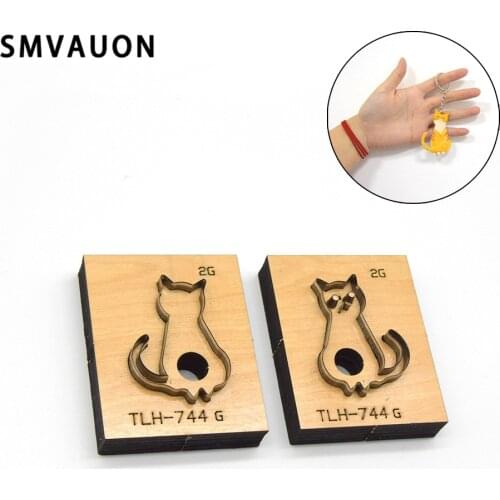 Cutting Mould Wood Die Leather Tools Wooden Laser New Keychain Fashion Cat Diy Knife Mold Suitable For Die-Cutting Machines