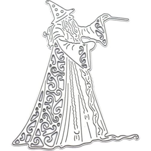 Halloween Wizard DIY Handicrafts Cutting Dies Metal Cutting Stencils for Scrapbooking Album Stamp Paper Card Embossing Hand-made