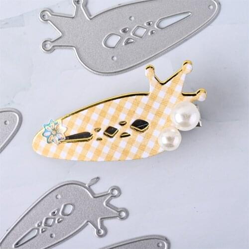 InLoveArts Hairclip Metal Cutting Dies Hairpin Cutter Punch Stencil Scrapbooking Embossing Decorative Folder For Girl Women DIY