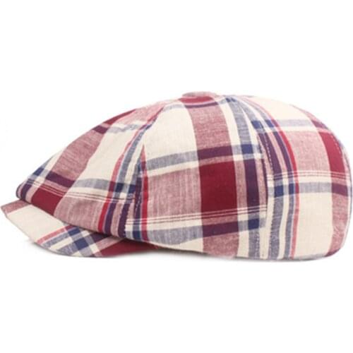 New Mens Summer Autumn Newsboy Caps Vintage Lattice Driving Cap Men Women Berets Casual Unisex Octagonal Flat Hat