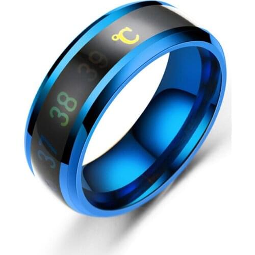 Magic Ring For Women and Man Temperature Displays Smart Rings Personality Titanium Steel Finger Jewelry Accessories