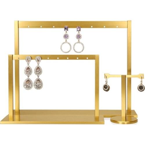 Hot Selling Door-shaped Metal Gold Earrings Props Jewelry Display Bracelets Necklace Jewelry Shooting Stand Display Racks