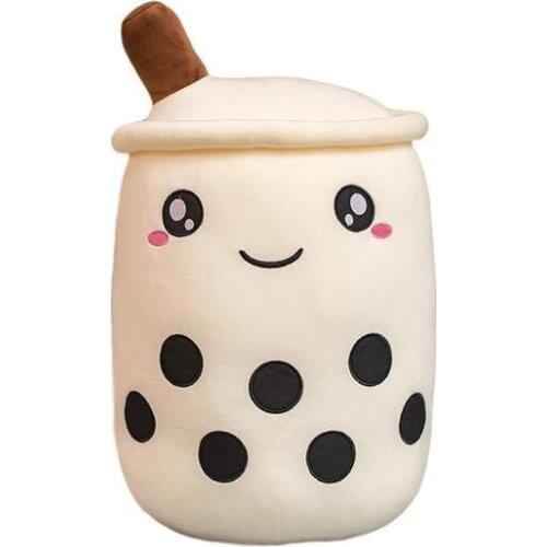 Cute Pearl Milk Tea Cup Plush Toy Comfortable To Touch The Same Size As The Real Holding While Watching Tv or Reading