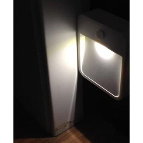 Mini Wireless Infrared Night Light Battery Powered Body Motion Sensor Wall Light LED Human Motion Kitchen Under Cabinet Light