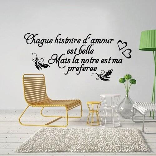 New French Design Phrases Wall Stickers Kids Room Decoration Quote Decals Decoration Wallpaper Sticker Phrases Wall Decoration