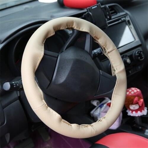 Steering wheel cover Universal braid Car steering-wheel With Needles And Thread for ford fiesta mk7 w211 Interior accessories