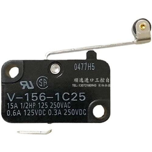 Genuine Omron v-156-1c25 microswitch travel limit roller rocker 15A switch v156-1c25