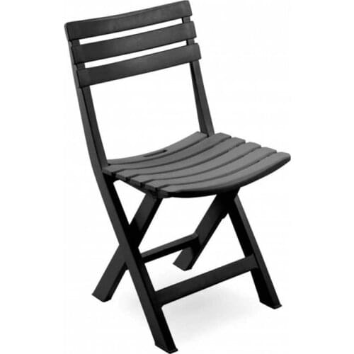 Anthracite Birki resin folding chair 44x41x78cm Progarden