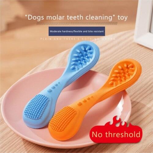 Rubber Dog Toothbrush Molar Dog Toy for Pets Dog Bite Resistant Cleaning Tartar Pet Training Molars Plaything Dog Supplies