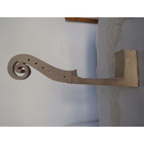 Carved solid wood hand-made 6 string 29" viola da gamba neck