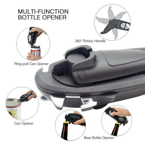 Manual Can Opener Tin Canned Food Opener Beer Bottle Opening Kitchen Bar Tool