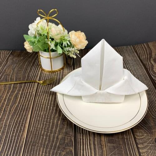 Napkins Monogrammed Dinner Napkins White linen Hemstitch Table 20"x20" Embroidered Initial Tea Napkins