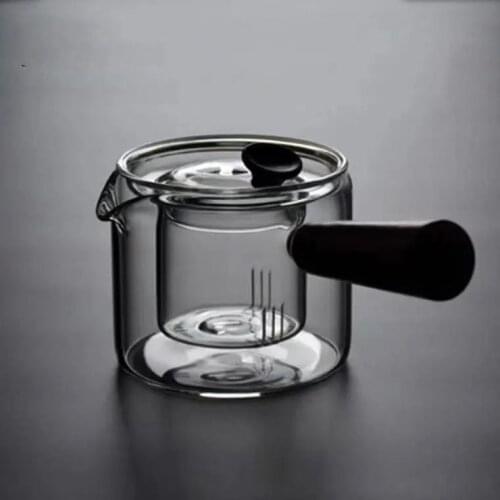Glass teapot, Kung Fu filtration and separation tea maker, high temperature single pot flower tea pot, household tea set