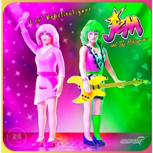 Super7 Jem and The Holograms Jem Pizzazz Hang Card Toy Action Figures Toys for Children Gift