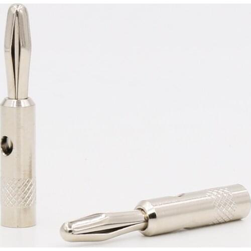 VB426G Rhodium Plated Banana Audio Plug Speaker Cable Banana Plug Connector hifi