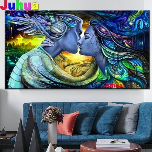 Magical Forest Love diy 5d diamond painting rhinestones,Round,New diamond embroidery Sweetheart Couple,diamond mosaic,Top Gift