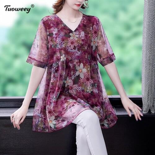 Blusas Autumn New short Sleeve Printing Chiffon Blouse Women Shirt OL Vintage Plus Size 4XL Women Blouse Tops blusas de mujer