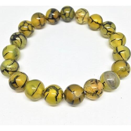 Hot sale yellow veins dragon agat stone onyx carnelian elastic women bracelet round beads 8mm,10mm,12mm jewelry 7.5inch B1522