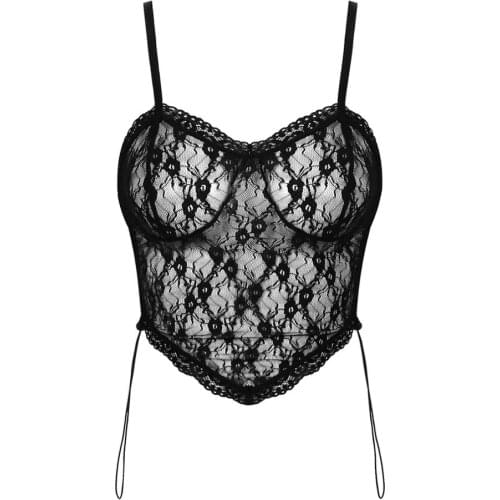 Women Tank Crop Top Bra Underwear Seamless Tube Top Back Hollow Lingerie Ladies Girls Adjustable Spaghetti Strap Mesh Sexy Vest