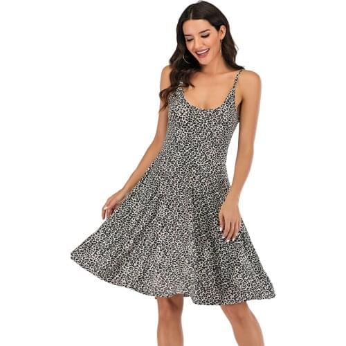 Women Beach Dress Sexy Dress O-Neck Lady Casual Summer Slip Bodycon Solid Spaghetti Straps Slip Sundress Casual Party Club